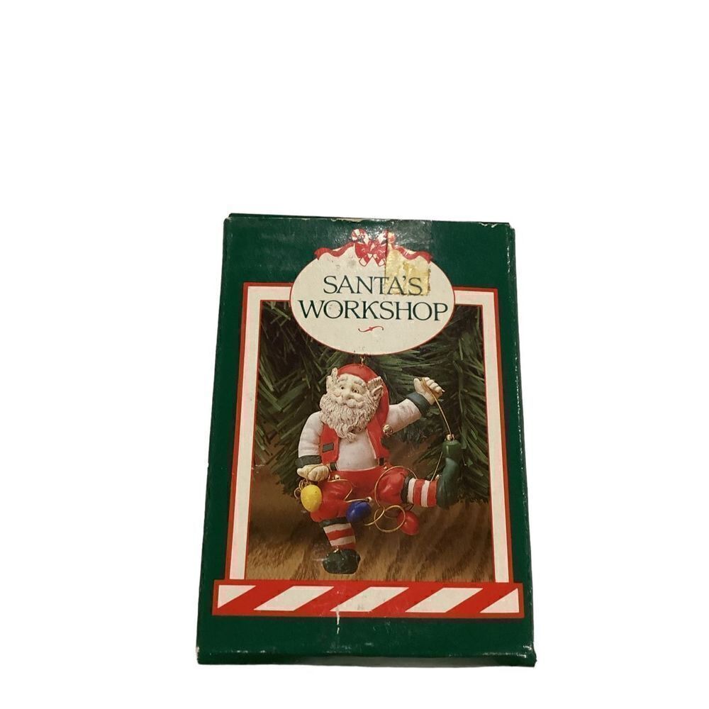 Vintage Santa’s Workshop Christmas Tree Ornament